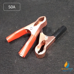 Kẹp cá sấu cơ size to 50A, kẹp cá sấu cho phòng thí nghiệm, thực hành khoa học vật lý