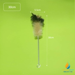 Chổi cọ ống nghiệm đầu to, màu nâu, dài 30cm