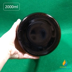 Chai trung tính nâu 2000ml, chai trung tính lưu mẫu, vạch chia, nắp vặn, hấp tiệt trùng
