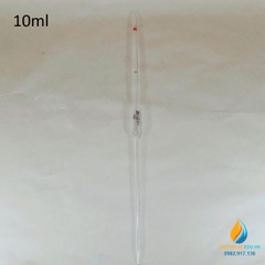 Pipet bầu thủy tinh 10ml, pipet bầu hút định lượng hút chính xác