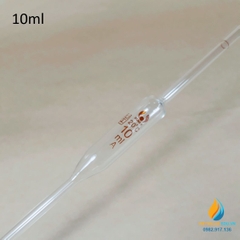 Pipet bầu thủy tinh 10ml, pipet bầu hút định lượng hút chính xác