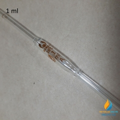 Pipet bầu thủy tinh 1ml, pipet bầu hút định lượng hút chính xác