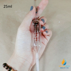Pipet bầu thủy tinh 25ml, pipet bầu hút định lượng hút chính xác