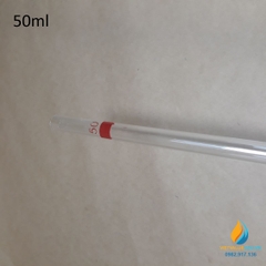 Pipet bầu thủy tinh 50ml, pipet bầu hút định lượng hút chính xác