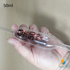 Pipet bầu thủy tinh 50ml, pipet bầu hút định lượng hút chính xác