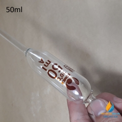 Pipet bầu thủy tinh 50ml, pipet bầu hút định lượng hút chính xác