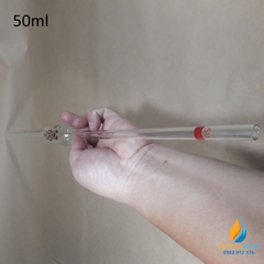 Pipet bầu thủy tinh 50ml, pipet bầu hút định lượng hút chính xác