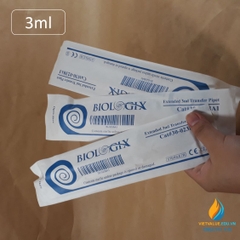 Pipet paster nhựa, dung tích hút 3ml, tiệt trùng hoàn toàn, hãng Biologix Mỹ