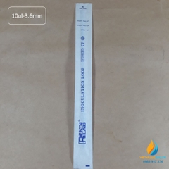 Que cấy vi sinh 10ul đầu tròn 3,6mm, nhựa tiệt trùng dùng 1 lần, gói 100 cái