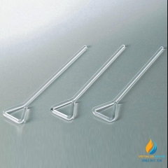 Que tràn thủy tinh, dài 25cm, đầu tam giác, chịu nhiệt trong suốt