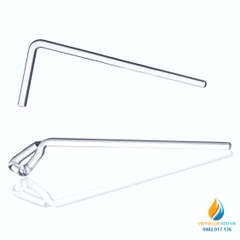Que tràn thủy tinh, dài 25cm, đầu tam giác, chịu nhiệt trong suốt