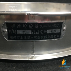 Sàng rây tiêu chuẩn, đường kính 40cm, lỗ 0.5mm, mã sàng 35