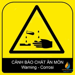 Tấm cảnh báo chất thải nguy hại, kích thước 30x30cm