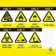Tấm cảnh báo chất thải nguy hại, kích thước 30x30cm