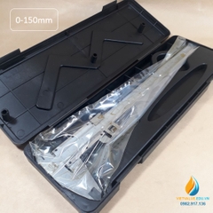 Thước kẹp đo đường kính ngoài phạm vi từ 0-150mm, giá trị đọc 0.02mm, chất liệu thép cacbon