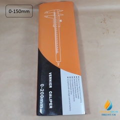 Thước kẹp đo đường kính ngoài phạm vi từ 0-150mm, giá trị đọc 0.02mm, chất liệu thép cacbon