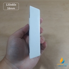 Thuyền sứ vuông, nung mẫu nhiệt độ cao phòng thí nghệm, kích thước dài 120mm, rộng 60mm, cao 16mm