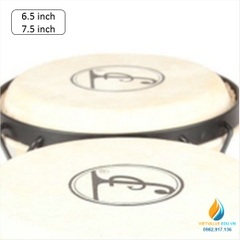 Trống bongos mặt trống kích thước 7.5 inch, dụng cụ học âm học cho học sinh