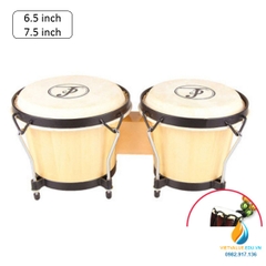 Trống bongos mặt trống kích thước 7.5 inch, dụng cụ học âm học cho học sinh