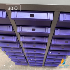Tủ đựng linh kiện gồm 30 ngăn kéo bằng nhựa, kích thước 3000x550x880mm