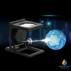 Kính lúp đo mật độ vải có Led, độ phóng đại 10X