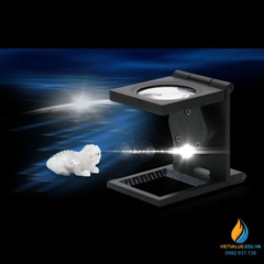 Kính lúp đo mật độ vải có Led, độ phóng đại 10X