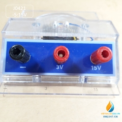 Vôn kế J0421 đo điện áp DC phạm vi đo từ -1 đến 3V hoặc -5 đến 15V,  Vôn kế ghép mạch điện