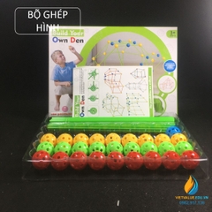 Bộ ghép hình học không gian 3, bộ dụng cụ ghép các khối hình không gian