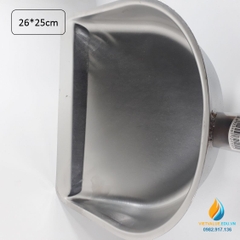 Xẻng inox vuông, xẻng xúc mẫu, kích thước 25cmx26cm cán dài 15cm, inox chất lượng cao