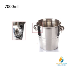 Xô inox  dung tích 7000ml có quai xách, vật tư pha chế