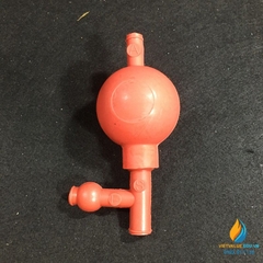 Quả bóp cao su 2 van cho pipet hút thủy tinh