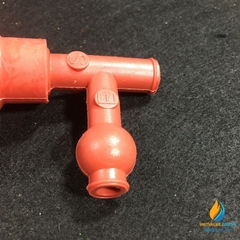 Quả bóp cao su 2 van cho pipet hút thủy tinh