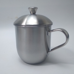 Ca Inox 300ml có nắp, không chia vạch