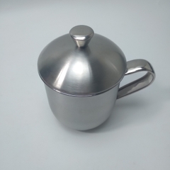 Ca Inox 300ml có nắp, không chia vạch