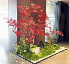 Hiệu suất kinh doanh cao đột biến nhờ hiệu ứng trang trí cây giả trong không gian