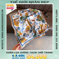 Khăn Phụ Kiện Lụa Vuông 70cm - Thế Giới Khăn Đẹp C1023_4