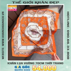 Khăn Phụ Kiện Lụa Vuông 70cm - Thế Giới Khăn Đẹp C1008_1