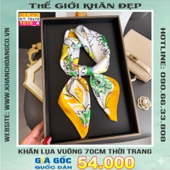 Khăn Phụ Kiện Lụa Vuông 70cm - Thế Giới Khăn Đẹp C1054_4