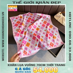 Khăn Phụ Kiện Lụa Vuông 70cm - Thế Giới Khăn Đẹp C1022_4