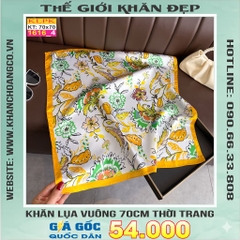 Khăn Phụ Kiện Lụa Vuông 70cm - Thế Giới Khăn Đẹp C1054_4