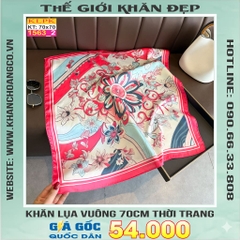 Khăn Phụ Kiện Lụa Vuông 70cm - Thế Giới Khăn Đẹp C1045_2