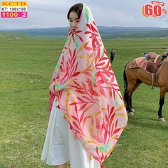 Khăn Choàng Cổ Coton Vải Lanh Thế Giới Khăn Đẹp KHTB1100_2