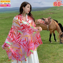 Khăn Choàng Cổ Coton Vải Lanh Thế Giới Khăn Đẹp KHTB1100_2