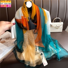 Khăn Lụa Tơ Tằm Thế Giới Khăn Đẹp cao cấp KLTT 14601