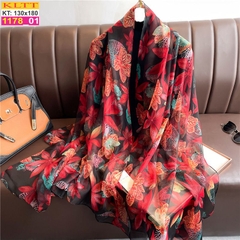 Khăn Lụa Tơ Tằm Thế Giới Khăn Đẹp cao cấp KLTT 17801