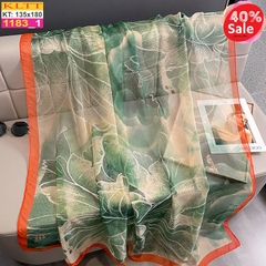 Khăn Lụa Tơ Tằm Thế Giới Khăn Đẹp cao cấp KLTT 18301