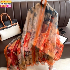 Khăn Lụa Tơ Tằm Thế Giới Khăn Đẹp cao cấp KLTT 18502