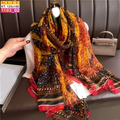 Khăn Lụa Tơ Tằm Thế Giới Khăn Đẹp cao cấp KLTT 19302