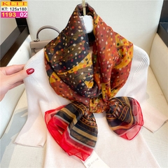 Khăn Lụa Tơ Tằm Thế Giới Khăn Đẹp cao cấp KLTT 19302