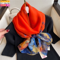 Khăn Lụa Tơ Tằm Thế Giới Khăn Đẹp cao cấp KLTT 19401